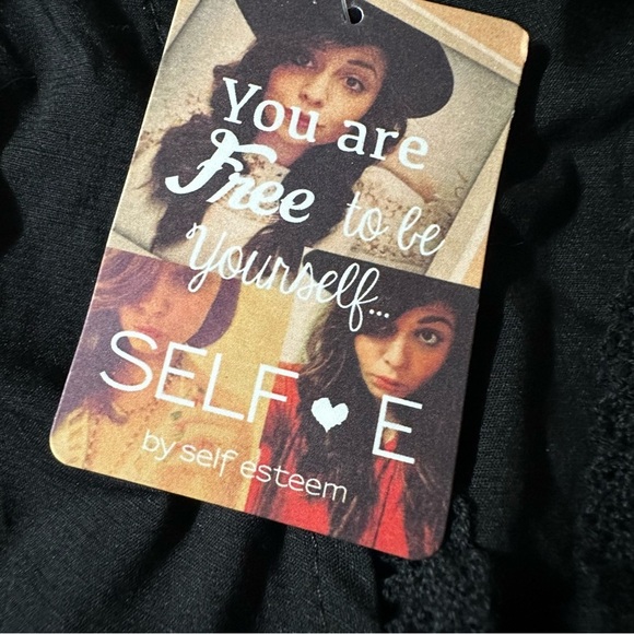 Self E Black Ruffled Women's Top - Picture 5 of 5